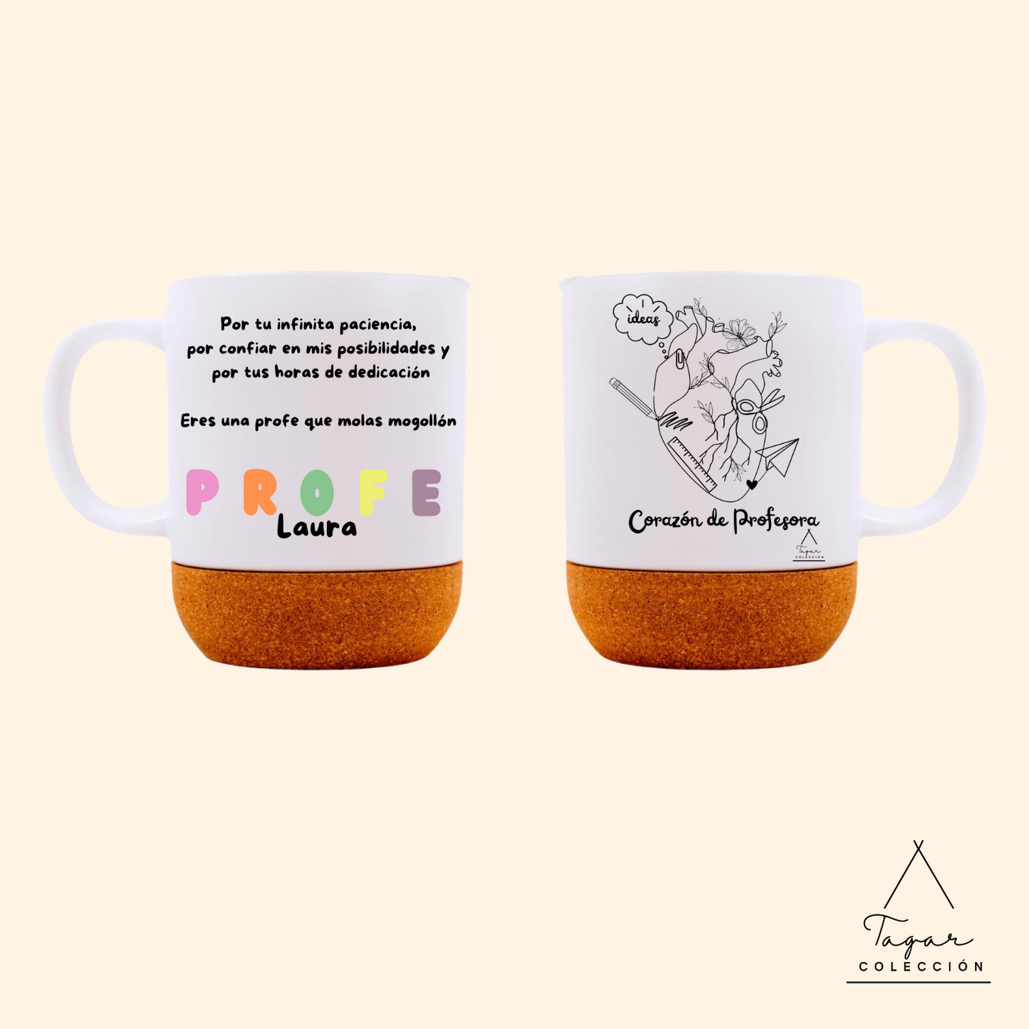 TAZA CORAZÓN DE PROFESORA