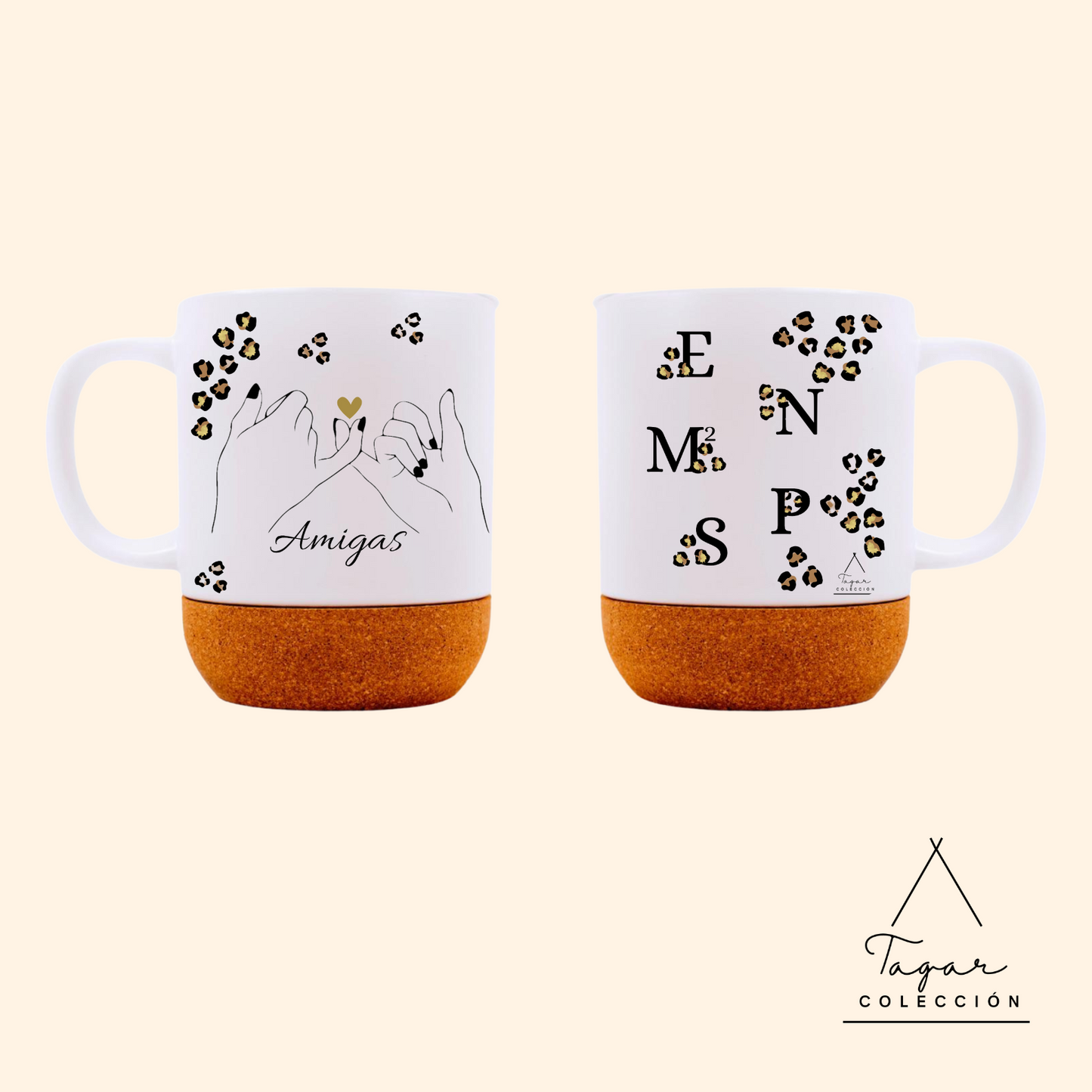 TAZA KENIA AMIGAS ANIMAL PRINT