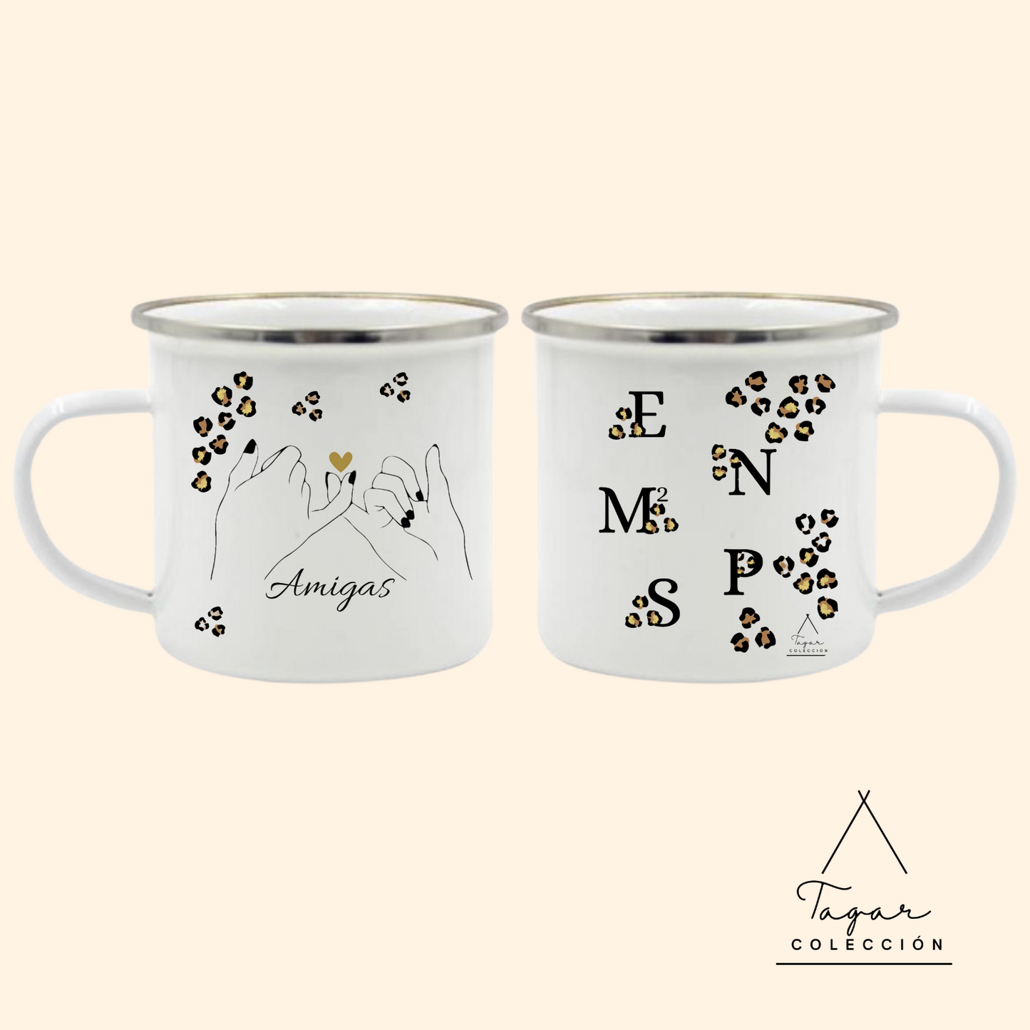 TAZA KENIA AMIGAS ANIMAL PRINT