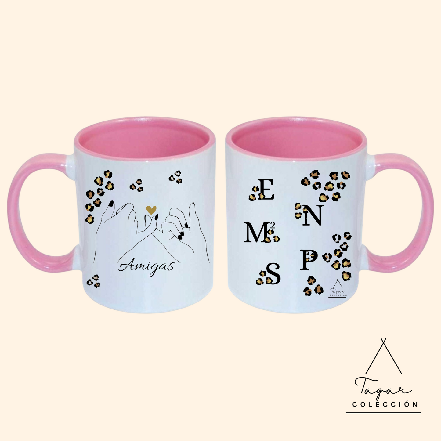 TAZA KENIA AMIGAS ANIMAL PRINT